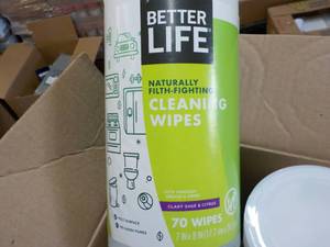 lot 81 image: 6 ct Better Life Cleaning Wipes 70 ...