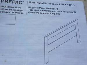 lot 201 image: King Size Flat Panel Headboard ...