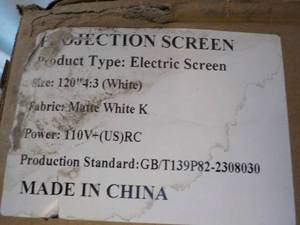lot 221 image: Projector Screen -electric...