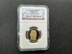 lot 93 image: 11th President James Polk 2009 S $1 NGC PF69 Ultra Cameo