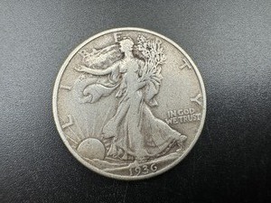 lot 54 image: 1936 D XF Walking Liberty Half
