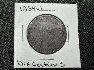 lot 59 image: 1854 Francais Dix Centimes