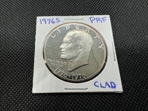 lot 60 image: 1976 S Proof Clad Eisenhower Dollar