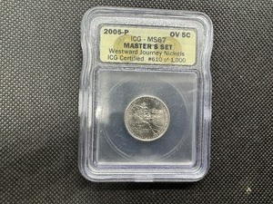 lot 82 image: 2005 P ICG MS67 5C Master Set