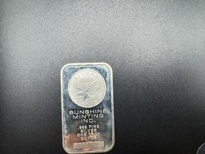 1 Oz .999 Sunshine Mint Silver Bar Guaranteed .999 Silver - Sigma tested
