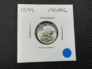 lot 11 image: 1944 Uncirculated Mercury Dime