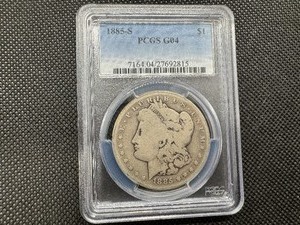 lot 12 image: 1885 S G4 Morgan Dollar PCGS G04