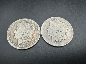lot 30 image: Two Circulated Morgan Dollars
