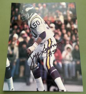lot 127 image: Jeff Simeon Signed 8x10 Photo - Minnesota Vikings Football