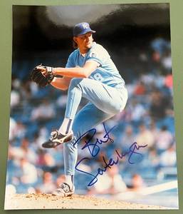 lot 135 image: Brett Saberhagen Signed 8x10 Photo - Kansas City Royals Baseball