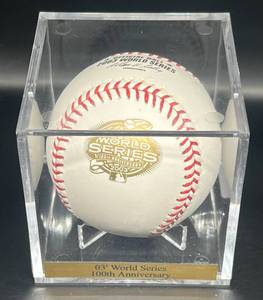 lot 150 image: 2003 World Series Official Rawlings Selig Ball - 100th Year Anniversary w Cube