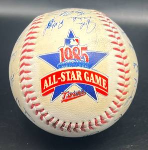 lot 157 image: 1985 All-Star Game Baseball Minnesota Twins Fotoball