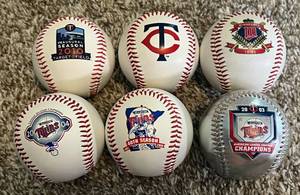 lot 158 image: Lot of 7 Minnesota Twins Commemorative Fotoballs