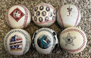 lot 159 image: Lot of 4 Misc Commemoative Fotoballs - Secret Service, Negro League Museum, Ty Cobb Museum, Presidents