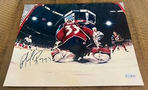 lot 7A image: Patrick Roy Signed 8x10 Photo w Steiner COA - Hockey