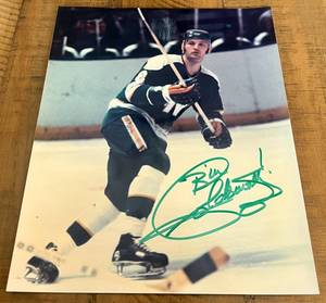 lot 18A image: Bill Goldsworthy Signed 8x10 Photo - Vintage Minnesota North Stars Hockey