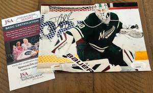 lot 34A image: Devan Dubnyk Signed Photo w JSA COA - Minnesota Wild Hockey