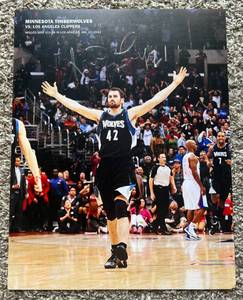lot 55A image: Kevin Love Signed Minnesota Timberwolves Basketball Poster