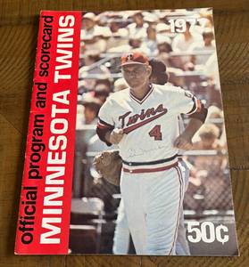 lot 59A image: Minnesota Twins 1979 Official Program and Scorecard - Signed by Gene Mauch