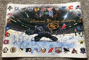 lot 6B image: 2000 Minnesota Wild (1st Team Ever) Full-Team Signed Poster - Marian Gaborik (Rookie), Scott Pellerin, 24 Total Autographs - RARE