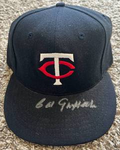 lot 73A image: Cal Griffith Signed Hat w JSA COA - Vintage Minnesota Twins Baseball