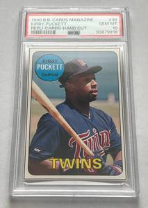 lot 35B image: Kirby Puckett PSA 10 Gem Mint 1990 BB Cards Magazine #38, ONLY 27 GEM MINT 10s EXIST - Minnesota Twins Baseball Card