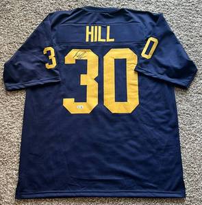 lot 87A image: Daxton Hill Signed Custom Jersey w Beckett COA - Cincinnati Bengals Football