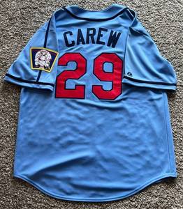 lot 90A image: Rod Carew Minnesota Twins Cooperstown Collection Jersey Size Large