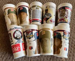 lot 157A image: 9 Minnesota Twins Limited Edition World Series and Kirby Puckett Cups - Baseball