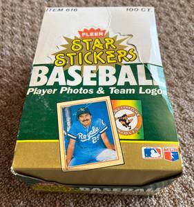 lot 152A image: 1984 Fleer Star Stickers 36 Pack Baseball Card Box