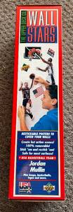 lot 146A image: Michael Jordan  Chriss Mullin 1993 Upper Deck Wall Stars Stickers - Team USA Olympic Basketball