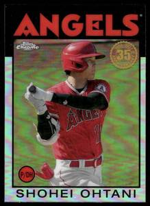 lot 178 image: Shohei Ohtani 2021 Topps Chrome #9 Los Angeles Angels Baseball Card