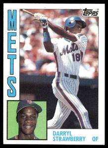 lot 187 image: Darryl Strawberry RC 1984 Topps #182 New York Mets Baseball Card