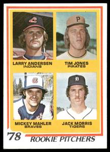 lot 189 image: Jack Morris RC 1978 Topps #703 Cleveland IndiansPittsburgh PiratesAtlanta BravesDetroit Tigers Baseball Card