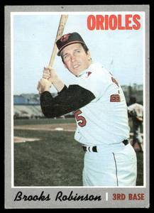 lot 191 image: Brooks Robinson 1970 Topps #230 Baltimore Orioles Baseball Card