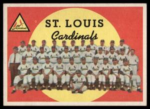 lot 198 image: St. Louis Cardinals 1959 Topps #223 St. Louis Cardinals Baseball Card