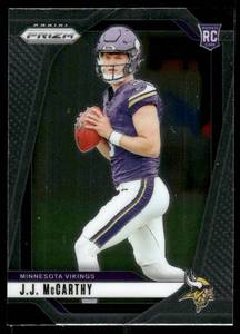 lot 208 image: J.J. McCarthy RC 2024 Panini Prizm #400 Minnesota Vikings Football Card