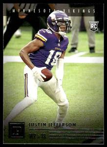 lot 214 image: Justin Jefferson RC 2020 Panini Chronicles #PA-23 Minnesota Vikings Football Card