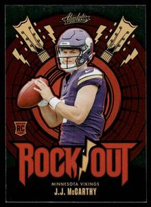 lot 220 image: J.J. McCarthy RC 2024 Absolute Rock Out #RO-JMY Minnesota Vikings Football Card