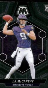 lot 223 image: J.J. McCarthy RC 2024 Panini Mosaic #310 Minnesota Vikings Football Card
