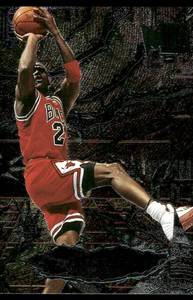 lot 231 image: Michael Jordan 1996 Fleer Metal Shredders #11 Chicago Bulls Basketball Card