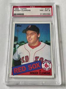lot 23B image: Roger Clemens RC PSA 8 1985 Topps #181 Rookie Baseball Card
