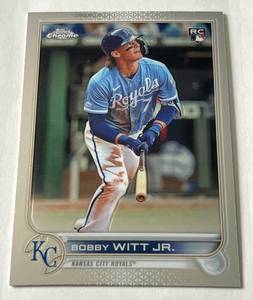 lot 175 image: Bobby Witt Jr. RC 2022 Topps Chrome #6 Kansas City Royals Baseball Card