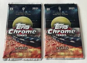 lot 246 image: 2-Pack Lot 2021 Topps Chrome Tennis Cards
