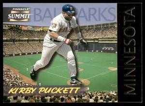 lot 176A image: Kirby Puckett Numbered 2000 1996 Summit Ballparks #17 Minnesota Twins Baseball Card