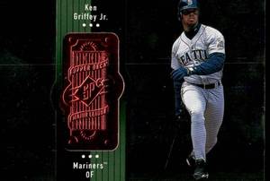 lot 188A image: Ken Griffey Jr. SAMPLE 2,500 1998 Upper Deck SPx Finite # Seattle Mariners Baseball Card