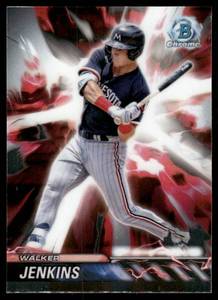 lot 190A image: Walker Jenkins RC Insert 2024 Bowman Chrome Draft Plasma Power #PP-14 Minnesota Twins Baseball Card