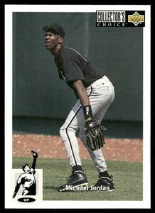 lot 196A image: Michael Jordan RC 1995 Upper Deck Minors Michael Jordan One On #6 Birmingham Barons Baseball Card