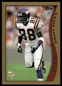 lot 203A image: Randy Moss RC 1998 Topps #352 Minnesota Vikings Football Card