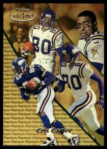 lot 205A image: Cris Carter Numbered 1000 2000 Topps Gold Label Premium Parallel #24 Minnesota Vikings Football Card